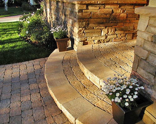 Remarkable Gardens Hardscaping Front Stairs Gallery Image